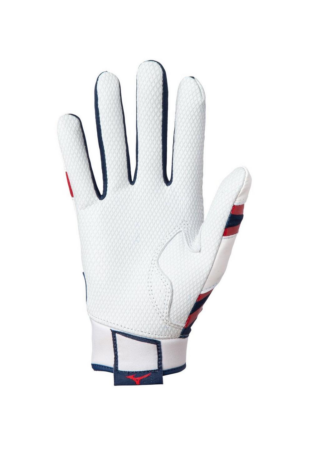 303 Mizuno Navy/Redl Adult Batting Gloves 330417