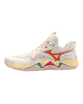 Mizuno Wave Momentum Elite Pristine/High Risk Red Unisex – Volleyball Shoes