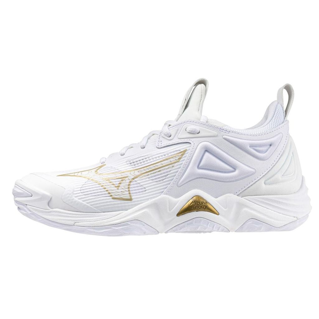 430320 Wave Momentum 3 Mizuno White/Gold