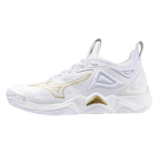 430320 Wave Momentum 3 Mizuno White/Gold