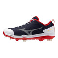 Mizuno Dominant 4 Low Metal Navy/Red – Baseball Cleats
