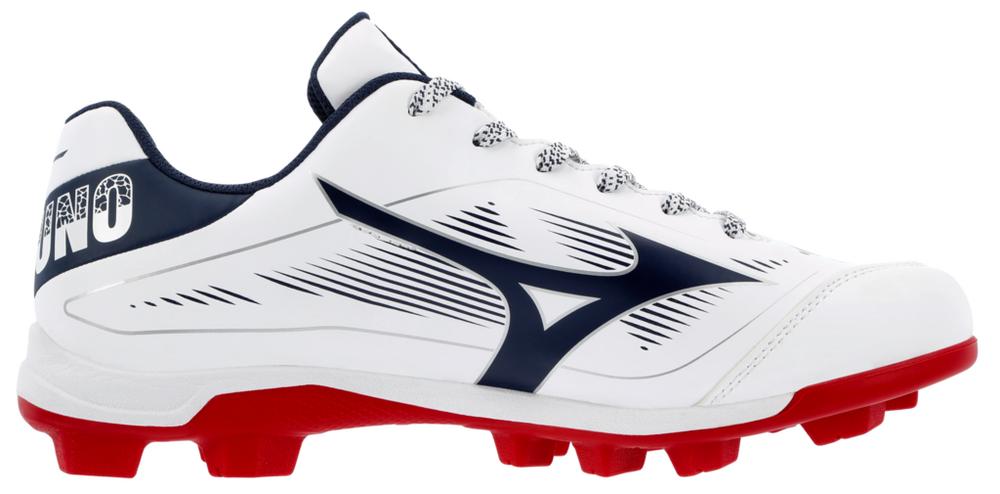 320707 White Navy Men's CUSHIONREVO DIAMOND TPU Baseball Cleat