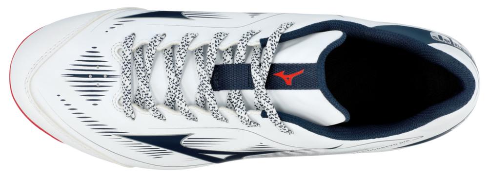 320707 White Navy Men's CUSHIONREVO DIAMOND TPU Baseball Cleat