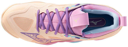 430324 Wave Momentum 3  Mizuno Peach