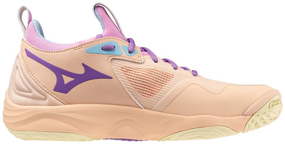 430324 Wave Momentum 3  Mizuno Peach