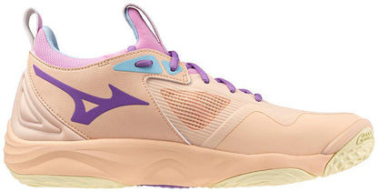 430324 Wave Momentum 3  Mizuno Peach