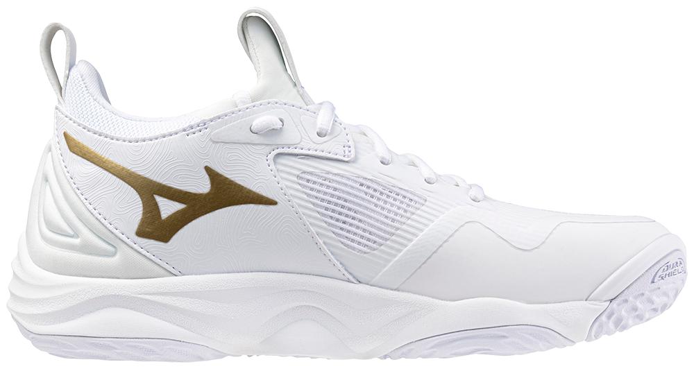 430320 Wave Momentum 3 Mizuno White/Gold