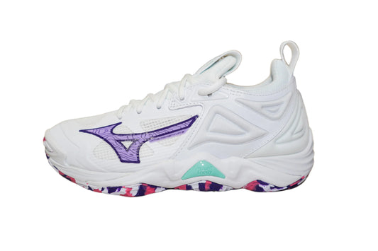 430320 Wave Momentum 3 Mizuno White/Violet Quartz