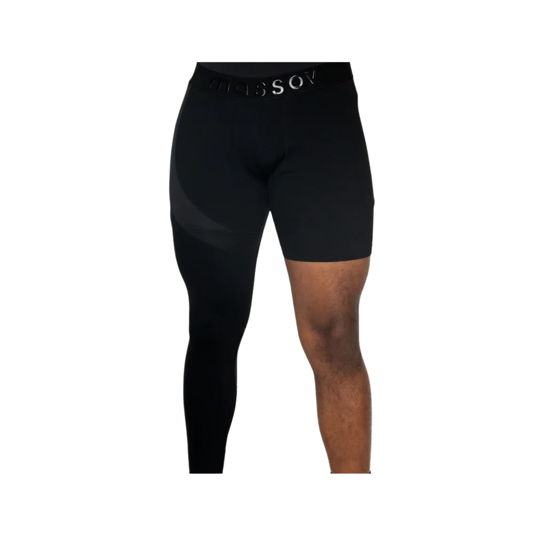 Massov Youth Proform Single Leg Compression Tights (Black)