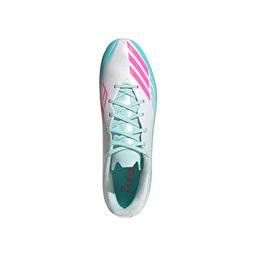 Adidas F50 Messi League FG/MG White/Pink/Aqua – Soccer Cleats