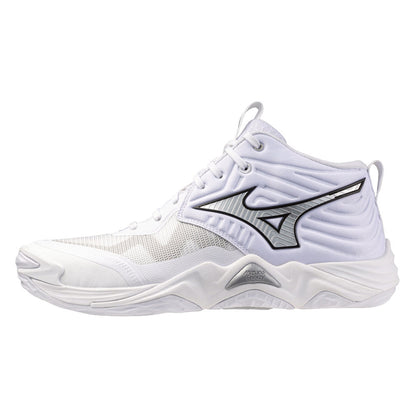 430337 Wave Momentum Mid Elite White/Silver Volleyball Shoe UNISEX